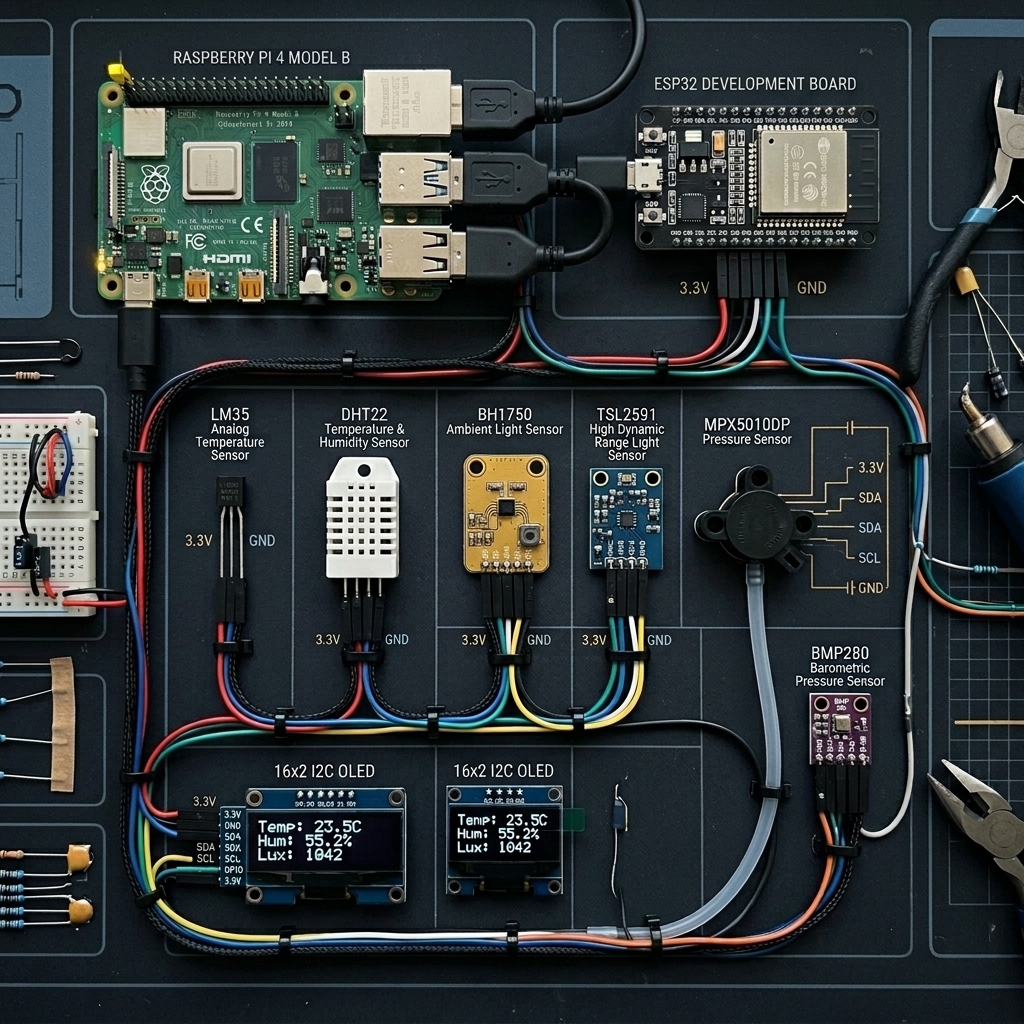 Mechatronics Sensors calibration setup